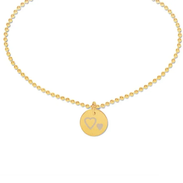 Halsketten*Beka & Bell Halskette Anhänger Damen Mutter und Tochter-Herz Silber Gold