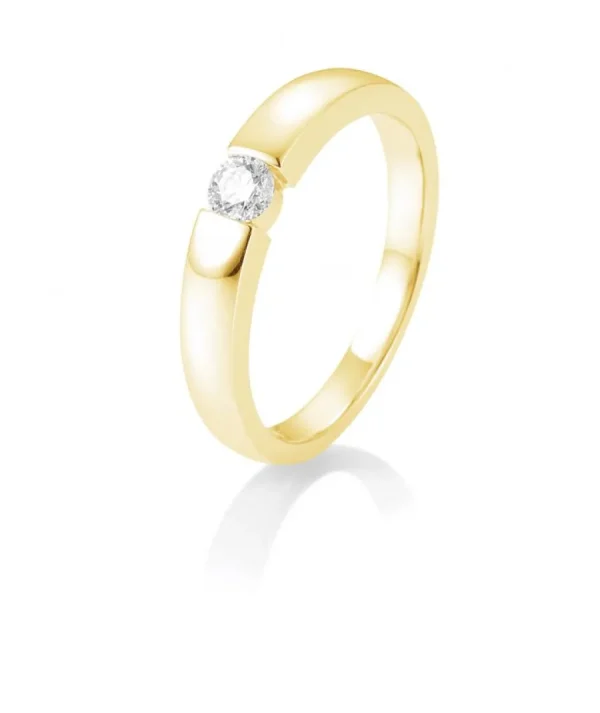 Solitärringe Gelbgold | Ringe*Breuning 41/82128-0 Ring Brillant 0,15 ct W-si 14 kt Gelbgold