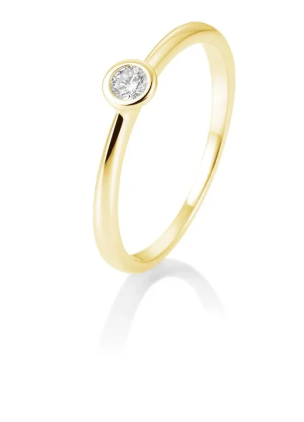 Solitärringe Gelbgold | Ringe*Breuning 41/85127-9 Ring Brillant 0,10 ct W-si 14 kt Gelbgold