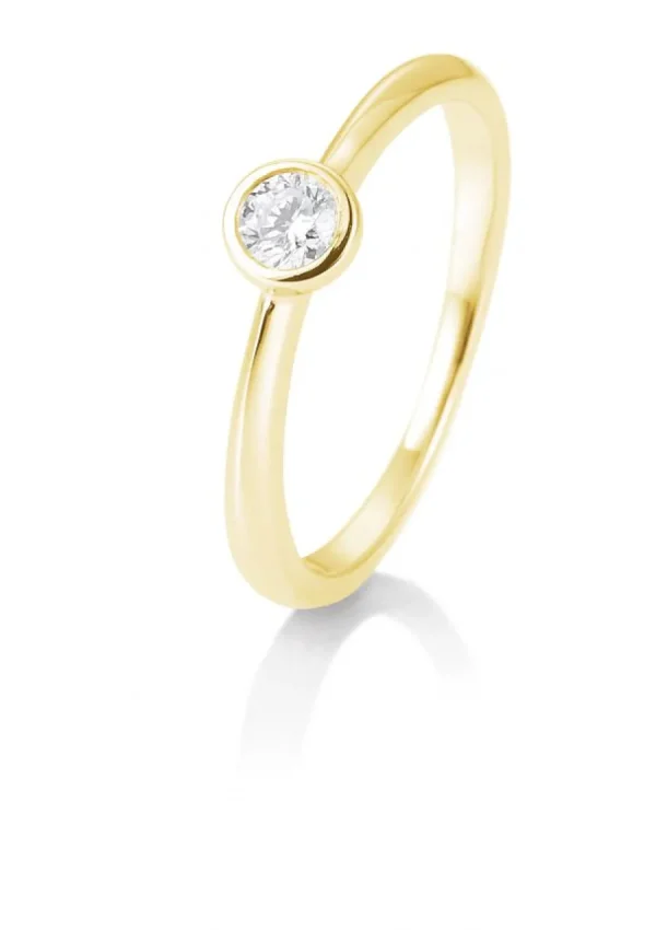 Solitärringe Gelbgold | Ringe*Breuning 41/85128-6 Ring Brillant 0,15 ct W-si 14 kt Gelbgold