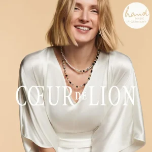 Halsketten*Coeur de Lion 5086/10-1316 Halskette GeoCUBE® Precious Fusion Pearls Schwarz Gold