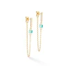 Ohrschmuck*Coeur de Lion 5076/21-1516 Ohrringe Damen Mini Cubes & Chain Blau Gold