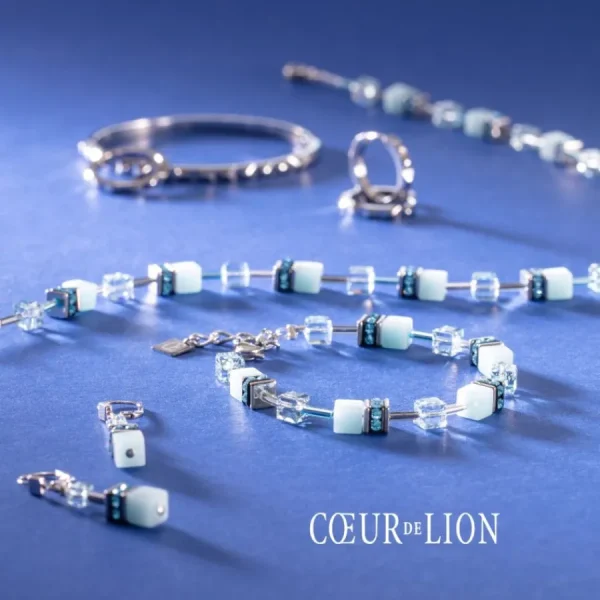 Ohrschmuck* Coeur De Lion 4015/20-0730 Ohrringe GeoCUBE® Eisblau