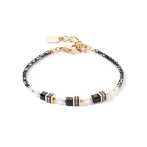 Armbänder & Armreife*Coeur de Lion Armband Sparkling Princess Schwarz Gold-Ton 4567/30-1300