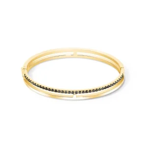 Armbänder & Armreife*Coeur de Lion Armreif Damen Eternal Unity Schwarz Goldton 0136/32-1316