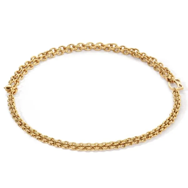 Halsketten | Halsketten*Coeur de Lion Halskette Mesh Chain Edelstahl Gold-Ton 0800/10-1600