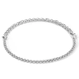 Halsketten*Coeur de Lion Halskette Mesh Chain Edelstahl Silber-Ton 0800/10-1700