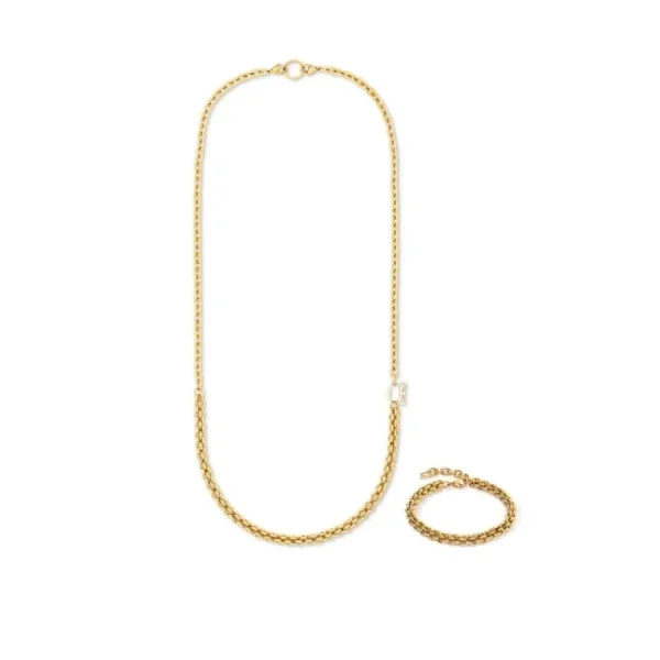 Halsketten | Halsketten*Coeur de Lion Halskette Mesh Chain Edelstahl Gold-Ton 0800/10-1600