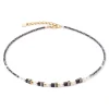 Halsketten*Coeur de Lion Halskette Sparkling Princess Schwarz Gold 4567/10-1300