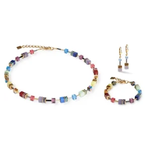 Ohrschmuck*Coeur de Lion Ohrringe GeoCube® Iconic Multicolor Gold 2838/20-1516