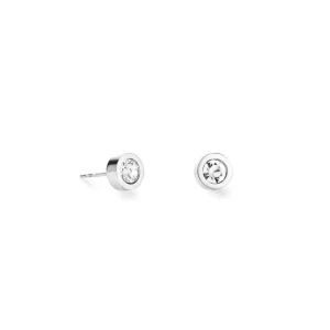 Ohrschmuck*Coeur de Lion Ohrstecker Damen Sparkling Dot Weiss Silber 0277/21-1817