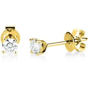 Ohrringe | Ohrschmuck*Diamond Group 2A995G4 Ohrstecker 4-er Krappe 2 Brillanten 0,15 ct 14 kt GG