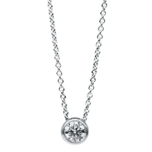 Halsketten | Halsketten*Diamond Group 4B666W Collier Halskette Zarge Brillant 0,20 ct 14 kt 585/- WG