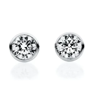 Ohrringe | Ohrschmuck*Diamond Group 2F032W4 Ohrstecker V-Zarge 2 Brillanten 0,40 ct 14 kt 585/- WG