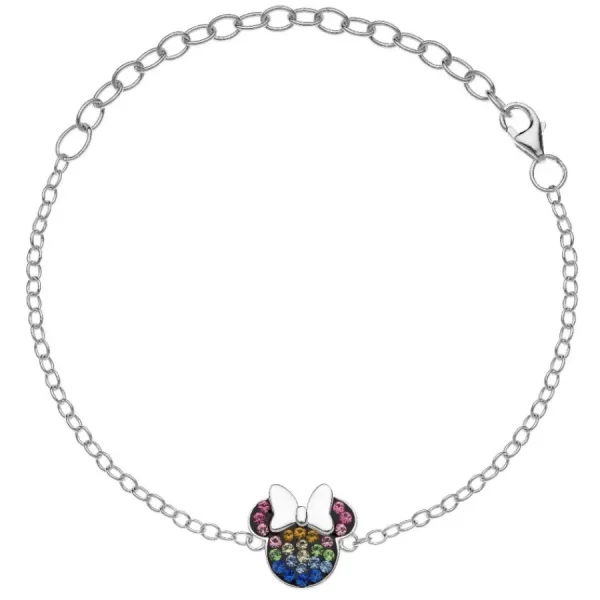 Kinderschmuck | Armbänder & Armreife*Disney BS00026SRML-55.CS Armband Damen Mädchen Minnie Maus Schleife Silber 17 cm