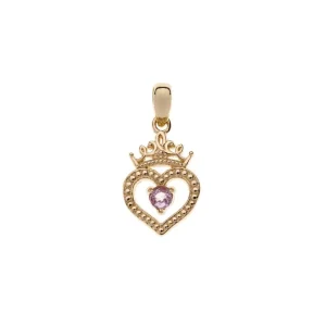 Kinderschmuck | Anhänger*Disney CG00008GJL-0.CS Ketten-Anhänger Princess Herz Krone Saphir 375/- Gelbgold