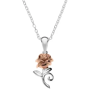 Kinderschmuck | Halsketten*Disney CS00004TL-P.CS Halskette mit Anhänger Damen Princess Rose Silber Roségold