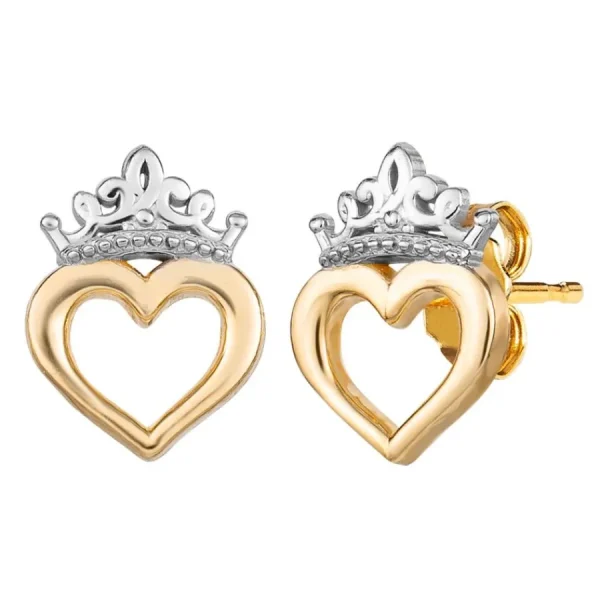 Ohrschmuck | Kinderschmuck*Disney EG00004L.CS Ohrringe Damen Mädchen Princess Herz Krone 375/- Gelbgold