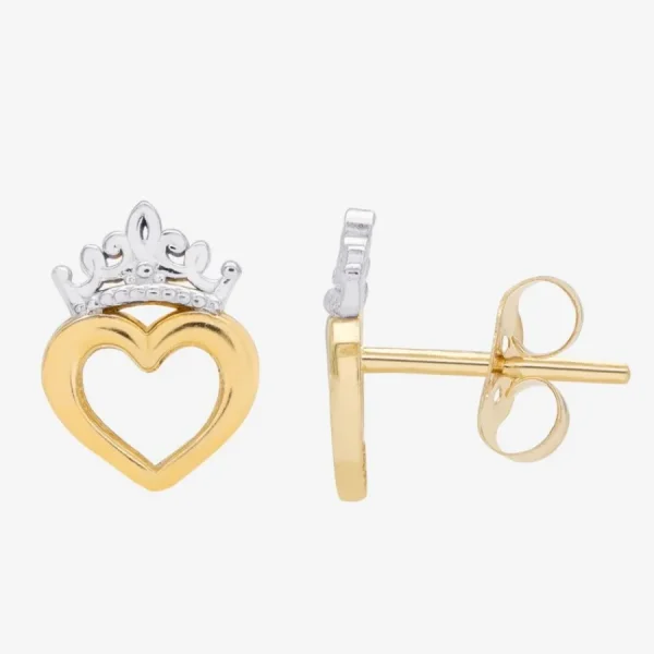 Ohrschmuck | Kinderschmuck*Disney EG00004L.CS Ohrringe Damen Mädchen Princess Herz Krone 375/- Gelbgold