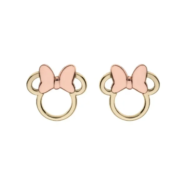 Ohrschmuck | Kinderschmuck*Disney EG00007TL.CS Ohrringe Damen Minnie Maus Schleife Oktober 375/- Gelbgold