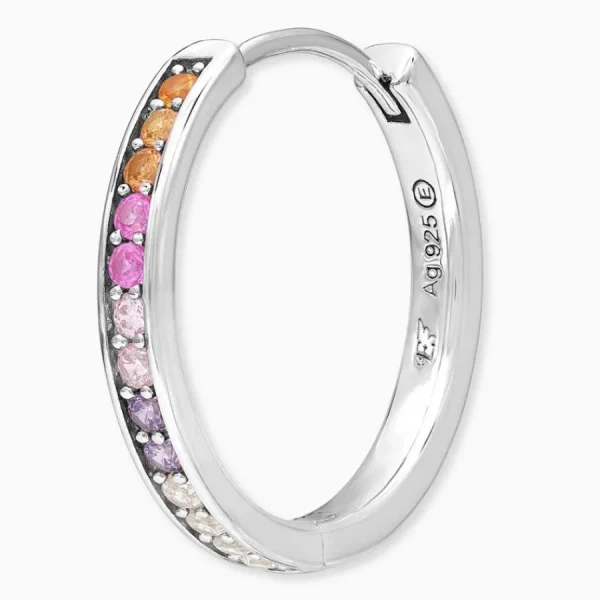 Ohrschmuck*Engelsrufer Creolen Damen Regenbogen Warm Silber ERE-WARM-ZIM-CR-21