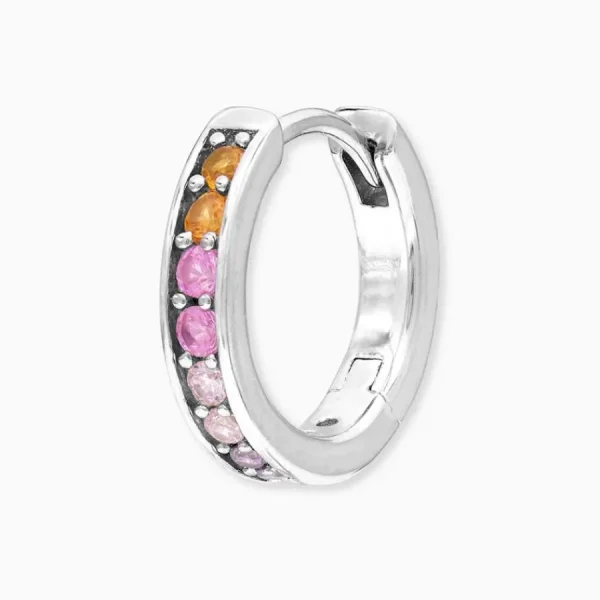 Ohrschmuck*Engelsrufer Creolen Damen Regenbogen Warm Silber 13 mm ERE-WARM-ZIM-CR