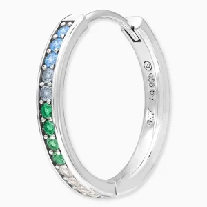 Ohrschmuck*Engelsrufer Creolen Damen Regenbogen Kalt Silber 21 mm ERE-COOL-ZIM-CR