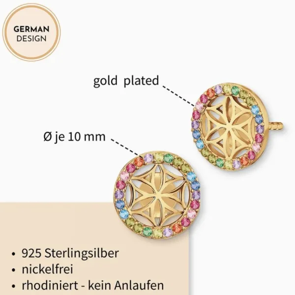 Ohrschmuck*Engelsrufer ERE-LILLIFL-ZIM-STG Ohrstecker Damen Lebensblume Silber Gold