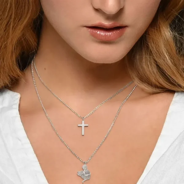 Halsketten*Engelsrufer ERN-ANGEL-HEART Kette Anhänger Damen Schutzengel Silber