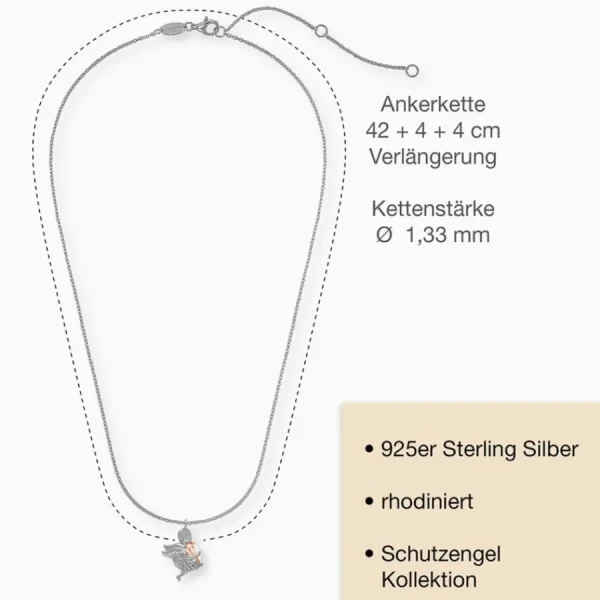 Halsketten*Engelsrufer ERN-ANGEL-HW-BIR Kette Anhänger Schutzengel Silber Rosé