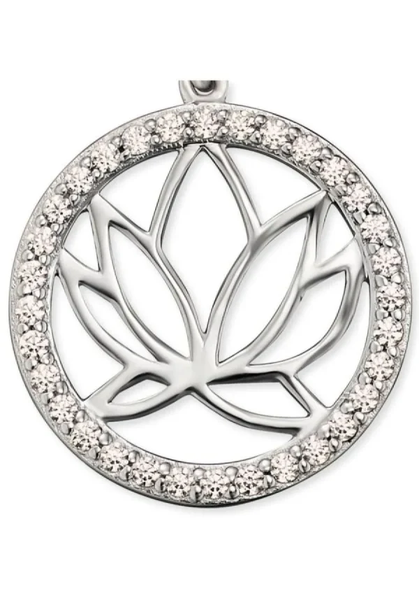 Halsketten*Engelsrufer ERN-LOTUS-ZI Kette mit Anhänger Damen Lotus Zirkonia Silber