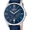 Herren Designer Uhren* Festina Festina F20426/2 Herren-Uhr Klassik Analog Quarz mit Leder-Band