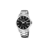 Herren Designer Uhren*Festina F20024/4 Herren-Uhr Swiss Made Schwarz Quarz Edelstahl-Armband