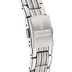 Herren Designer Uhren*Festina F20005/1 Herren-Uhr Swiss Made Analog Quarz Edelstahl-Armband