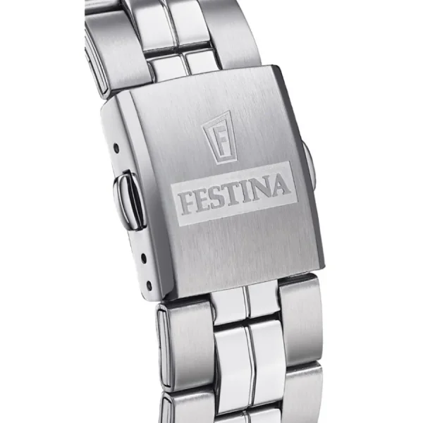 Herren Designer Uhren*Festina Herren-Uhr Klassik Analog Quarz Edelstahl-Armband F20437/3