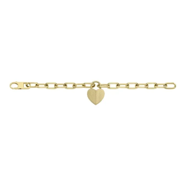 Armbänder & Armreife*Fossil Armband Harlow Linear Texture Heart Edelstahl Goldton JF04658710