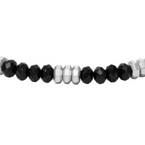 Armbänder*Fossil Armband Herren All Stacked Up Beads Achat Edelstahl JF04602040