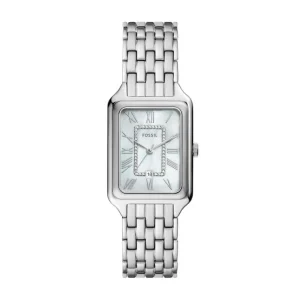 Damen Designer Uhren*Fossil Damen-Uhr Raquel Analog Quarz Edelstahl-Band Silber-Ton ES5306