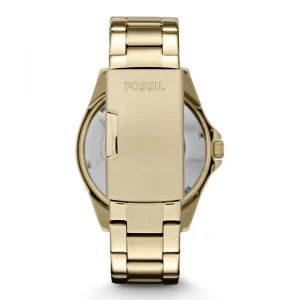 Damen Uhren Multifunktion*Fossil ES3203 Damen-Uhr Riley Multifunktion Quarz Edelstahl-Band Gold Ø 38 mm