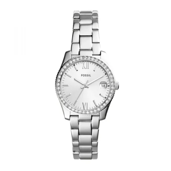 Damen Designer Uhren*Fossil ES4317 Damen-Uhr Scalette Analog Quarz mit Edelstahl-Band