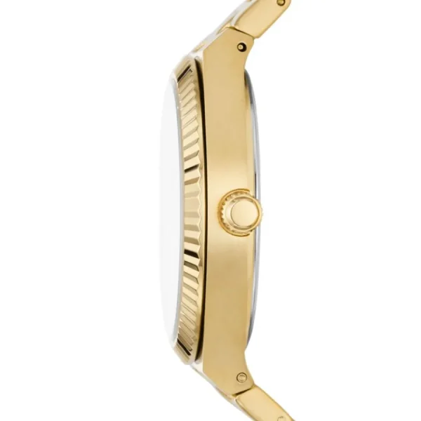 Damen Designer Uhren*Fossil ES5299 Damen-Uhr Scarlette Analog Quarz mit Edelstahl-Armband Ø 38 mm Gold