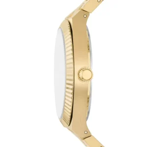 Damen Designer Uhren*Fossil ES5262 Damen-Uhr Scarlette Analog Quarz mit Edelstahl-Armband Ø 38 mm Gold