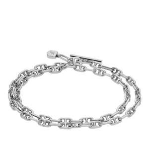 Armbänder & Armreife*Fossil Gliederarmband Damen Heritage D-Link Edelstahl Silber JA7245040