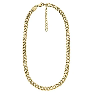 Halsketten*Fossil Halskette Herren Bold Chains Edelstahl Gold-Ton JF04612710