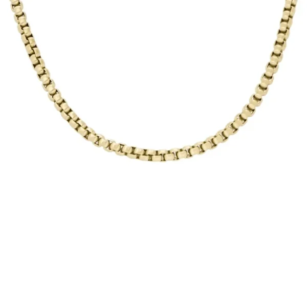 Halsketten | Halsketten*Fossil Halskette Unisex Ellis Core Chains Edelstahl Goldton JF04504710