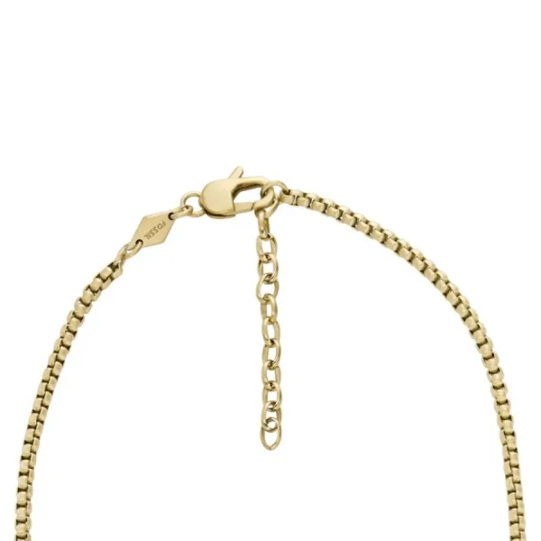 Halsketten | Halsketten*Fossil Halskette Unisex Ellis Core Chains Edelstahl Goldton JF04504710