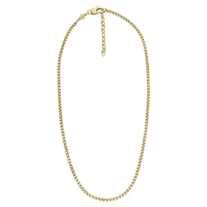 Halsketten | Halsketten*Fossil Halskette Unisex Ellis Core Chains Edelstahl Goldton JF04504710