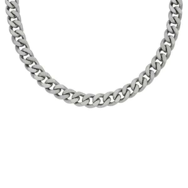 Halsketten | Halsketten*Fossil Halskette Unisex Linear Texture Chain Edelstahl JF04696040