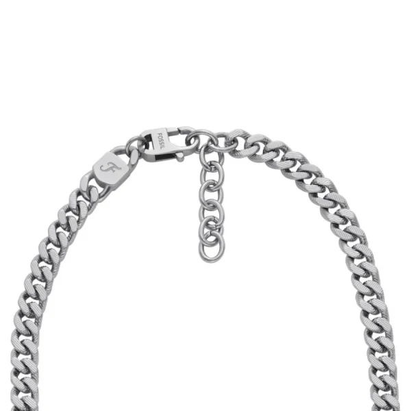 Halsketten | Halsketten*Fossil Halskette Unisex Linear Texture Chain Edelstahl JF04696040