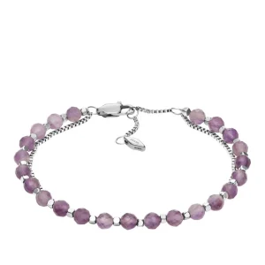 Armbänder & Armreife*Fossil JF04685040 Armband Damen All Stacked Up Amethyst Lila Edelstahl